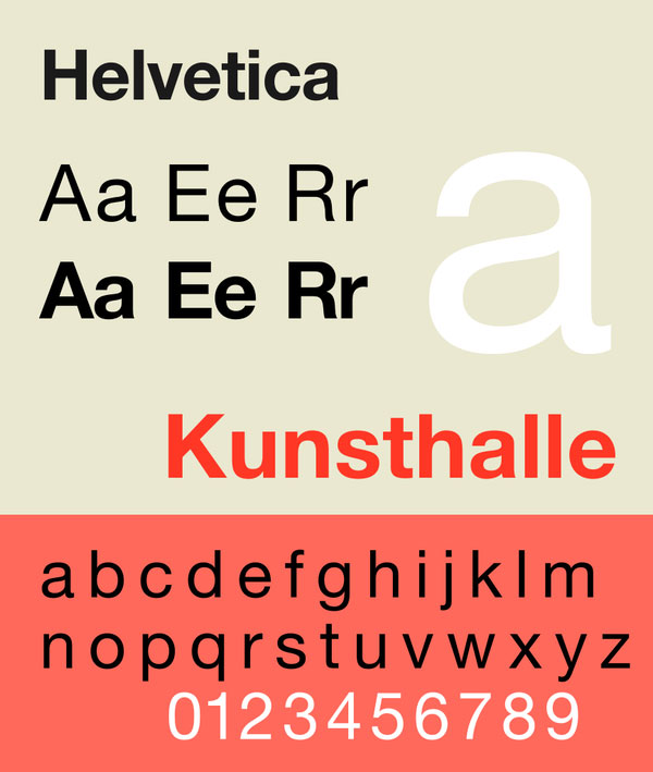 helvetica font đơn giản