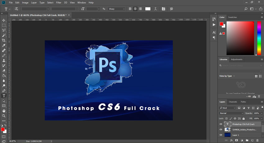giao diện photoshop cs6