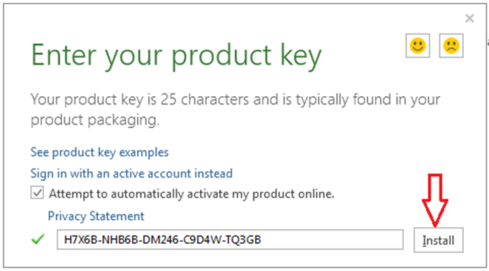 hướng dẫn cách nhập key cài đặt key office 2013