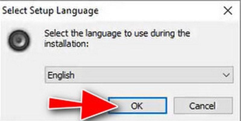 Chọn ngôn ngữ khi cài đặt phần mềm